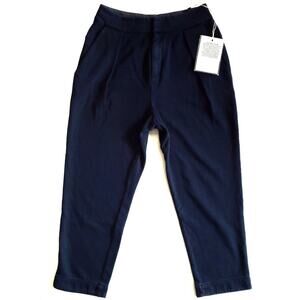 AG ADRIANO GOLDSCHMIED Rhom pleated comfy cropped pants in indigo Size 28 NEW